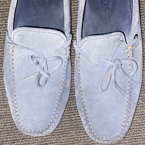 TODS Men’s Suede Loafers - Light Blue main image 4